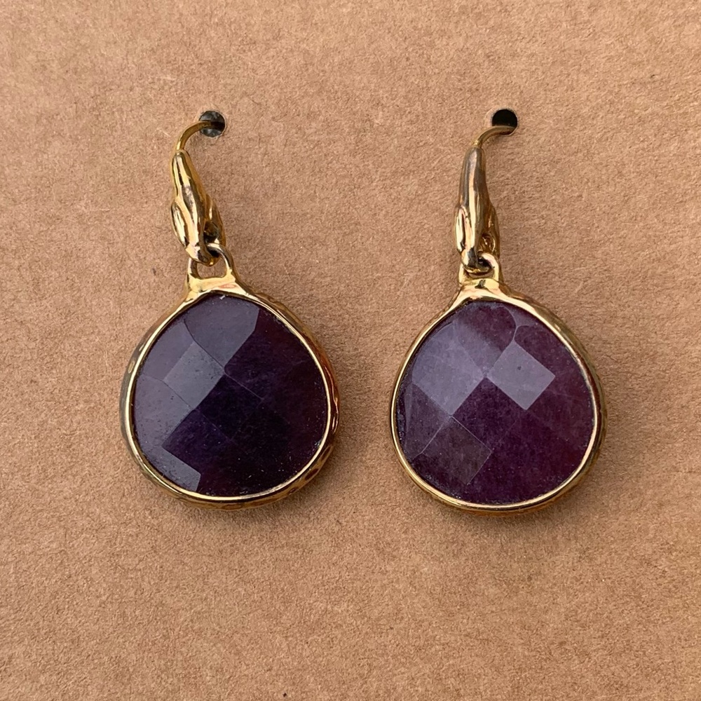 Stella & Dot | Purple and Gold Earrings
